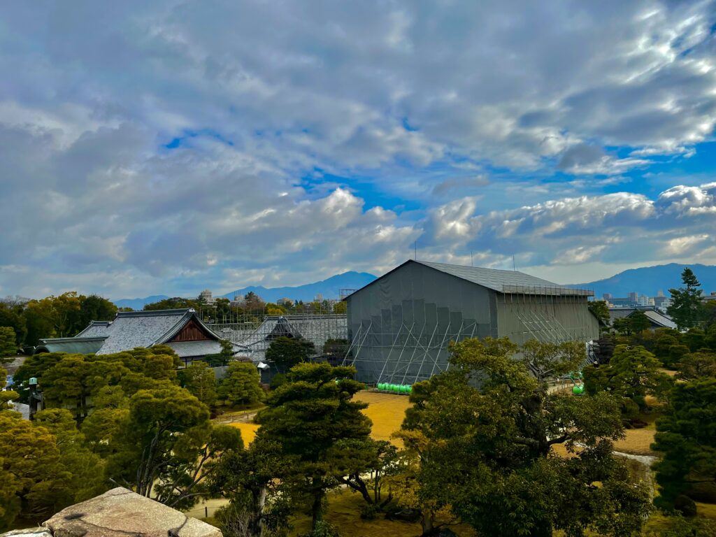 Honmaru Palace under renovation
