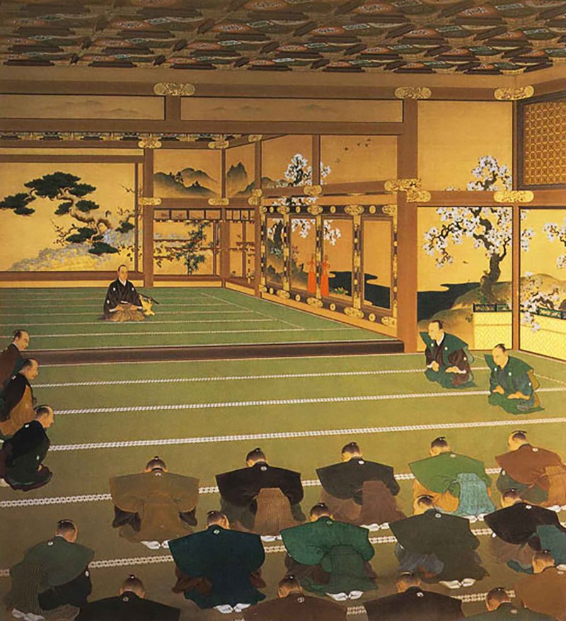 Tokugawa Yoshinobu in the Kuro-shoin 
Source: Wikipedia