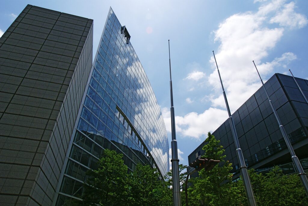 The exterior of Tokyo International Forum