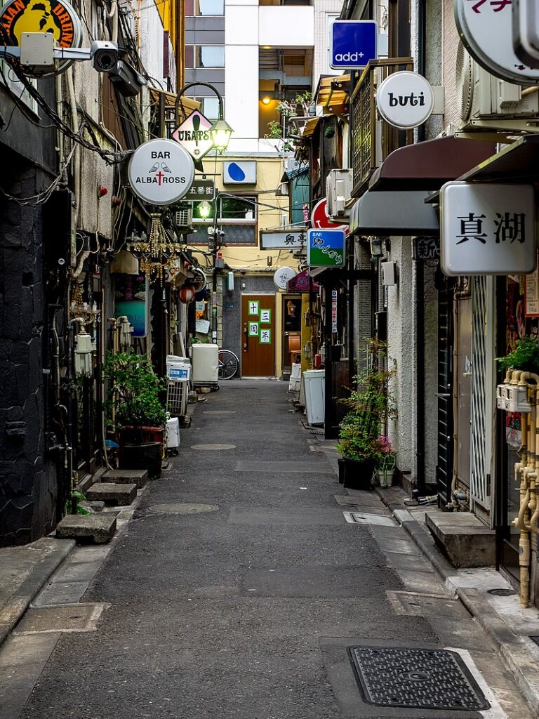 An alley of Golden Gai at noon (Source: Wikiepdia)