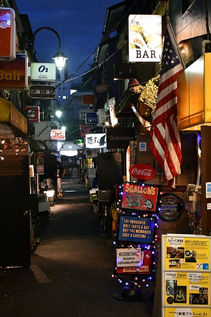 An alley of Golden Gai at night (Source: WIkipedia)